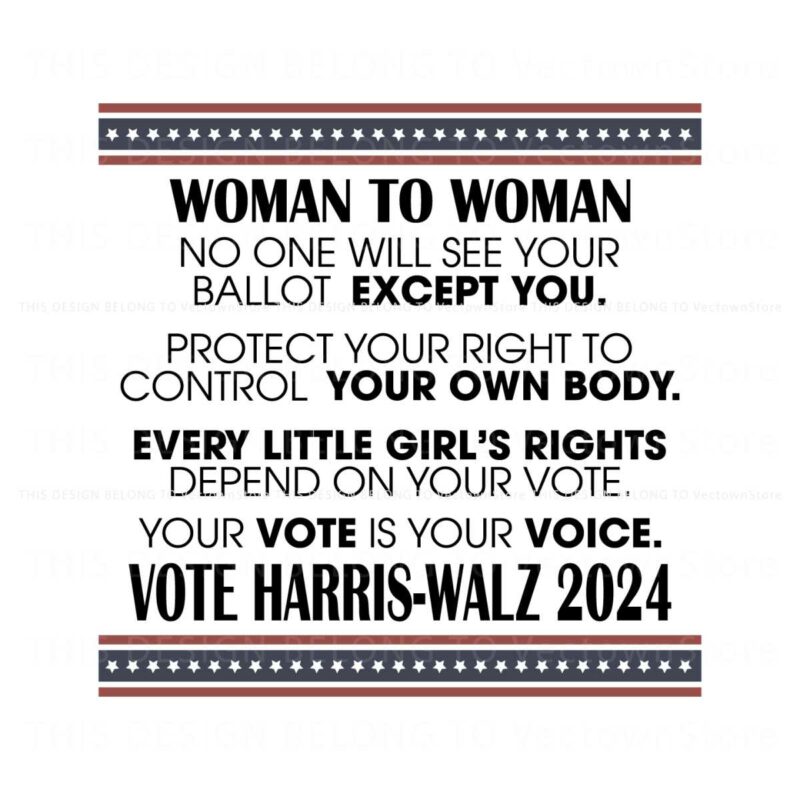 woman-to-woman-vote-harris-walz-2024-svg