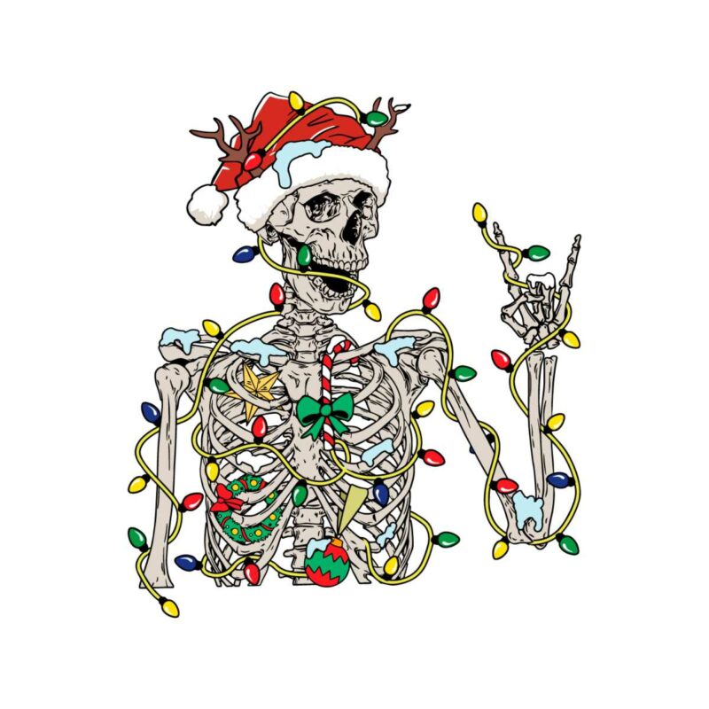 dead-in-side-skeleton-christmas-light-santa-hat-svg