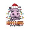 i-want-a-hippopotamus-for-christmas-light-santa-hat-png