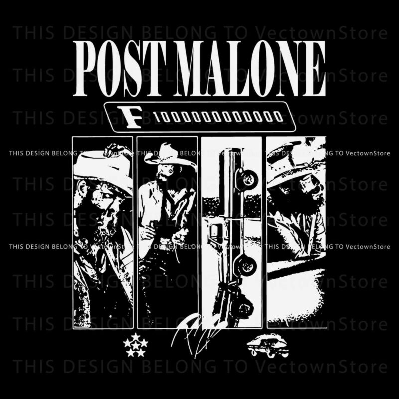 post-malone-f1trillion-tour-vintage-silhouette-svg