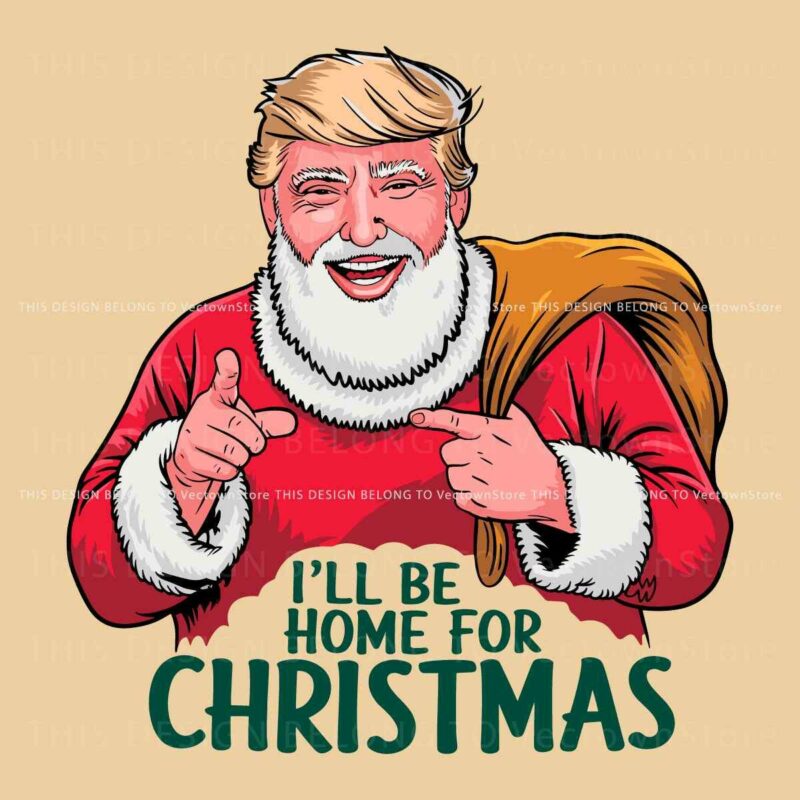 Christmas Homecoming Trump as Santa SVG