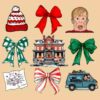 Cozy Christmas Movies with Home Alone Coquette Bow PNG