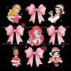 Disney Princess Santa Hat with Pink Christmas Coquette Bow SVG