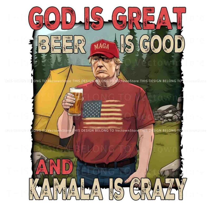 Divine Beer Kamala Comedy Trump Fun SVG PNG