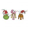 Funny The Grinch Characters Christmas Light Santa Hat SVG