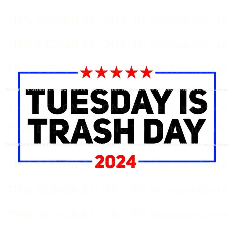 Hilarious Election 2024 Trump Trash Day SVG