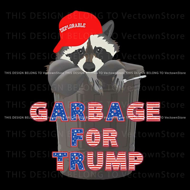 Hilarious Raccoon Trash for Trump MAGA SVG