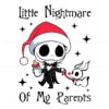 Jack Skellington Santa Hat PNG Parents Mini Nightmare