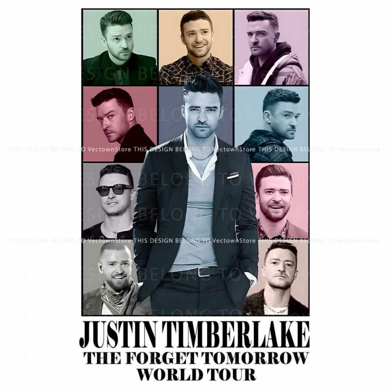 Justin Timberlake 2024 Tour Retro Style PNG Memories