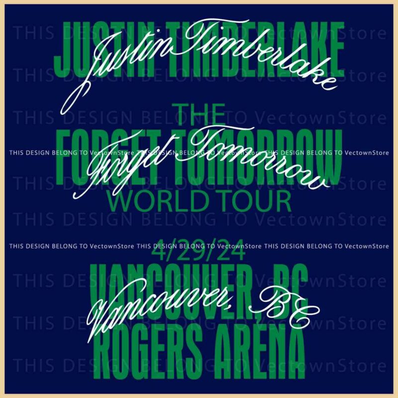 Justin Timberlake 2024 Vancouver Concert SVG