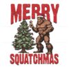 Retro Western Merry Squatchmas Funny Bigfoot Santa Hat SVG