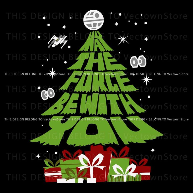 Star Wars Holiday Tree SVG May the Force Decorate You