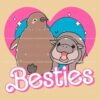 Vintage BFFs Moo Deng Pesto Friendship SVG