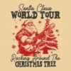 Vintage Santa Global Journey Dancing by the Tree SVG