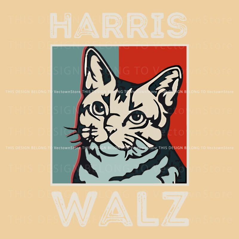 2024 Kamala Harris Election Cat Lady SVG by Harris Walz