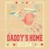 2024 Trump American Flag Retro Vintage Daddys Home PNG