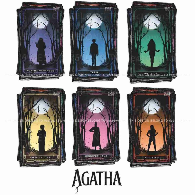 Agatha All Along Witch Tarot Card from Disney Marvel PNG