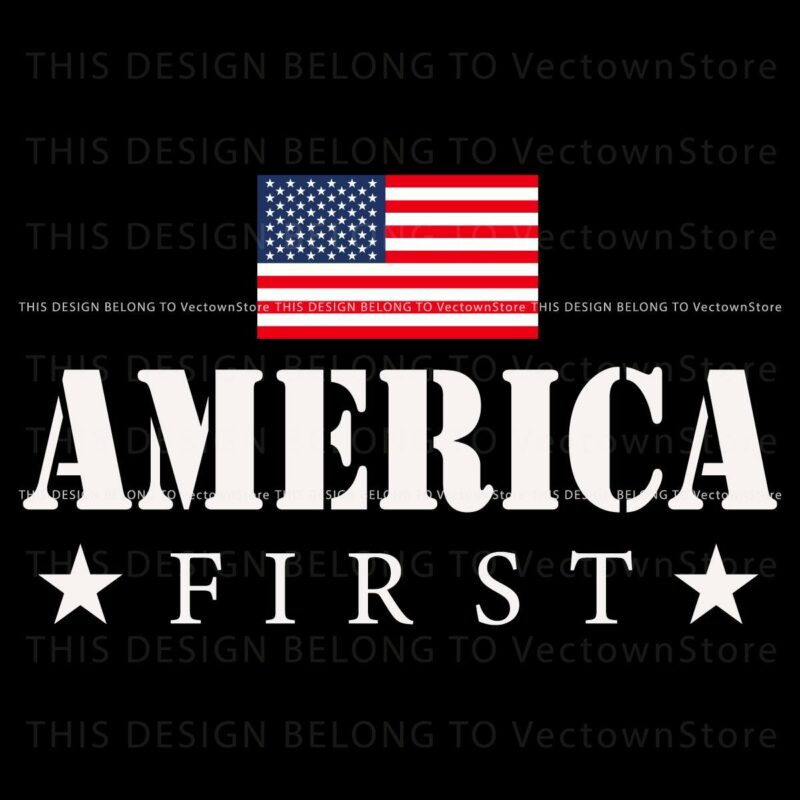 America First in 2024 Trump Flag SVG