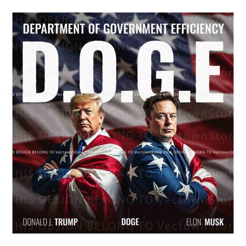 Boost American Greatness with Trump and Musks Doge PNG