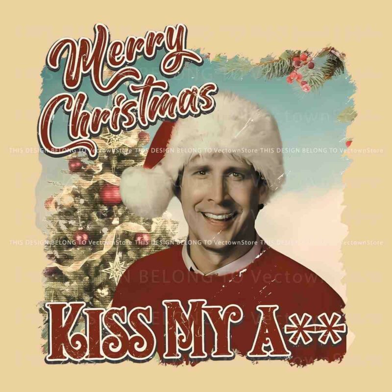 Clark Griswold Kiss My Ass Merry Christmas PNG