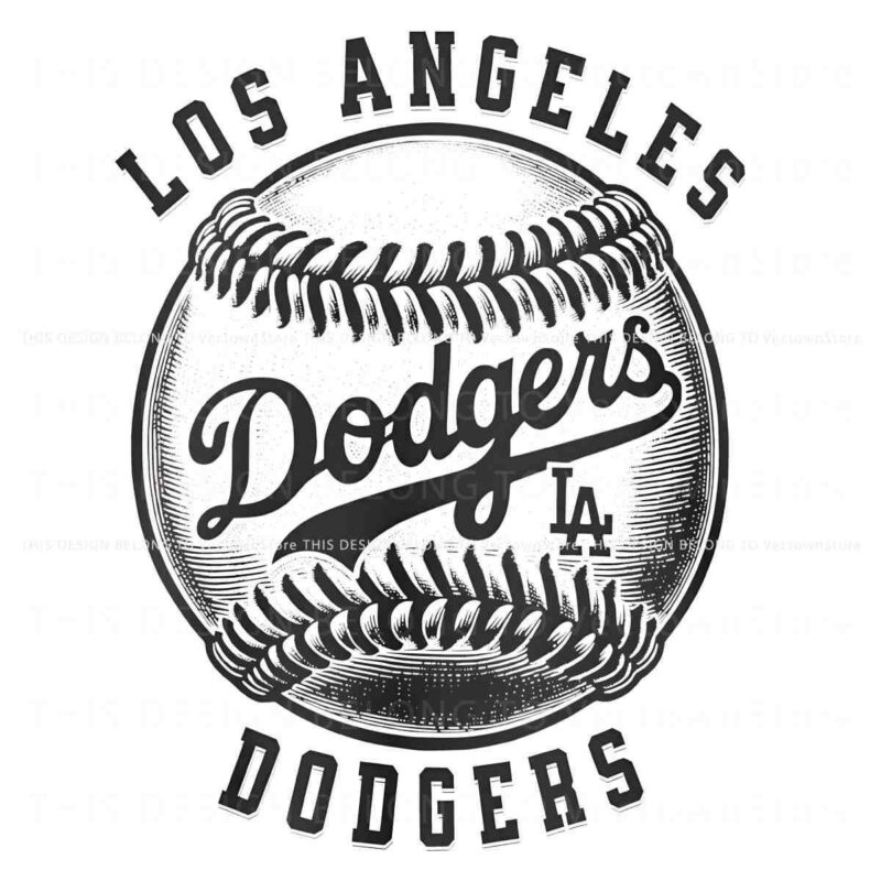 Classic Los Angeles Dodgers Baseball Logo in PNG