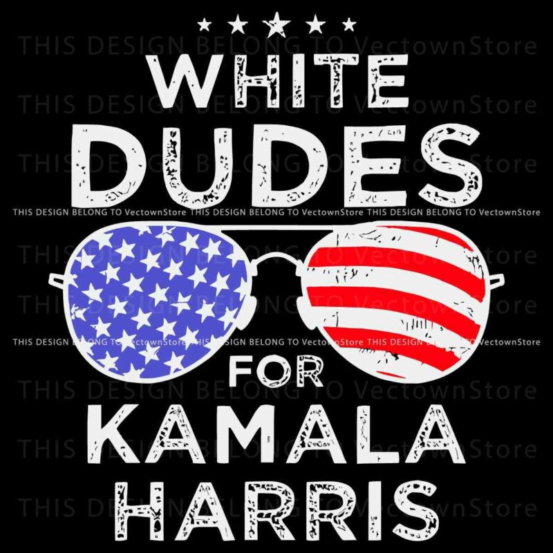 Comical USA Shades Caucasian Guys For Kamala SVG