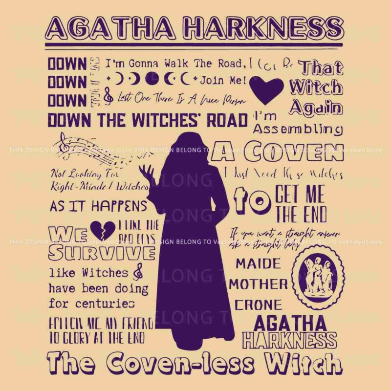 Discover the Truth Agatha Harkness Unmasked in SVG