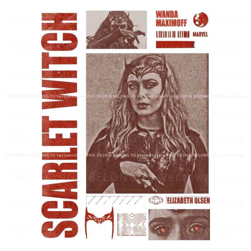 Elizabeth Olsen as Scarlet Witch PNG Image