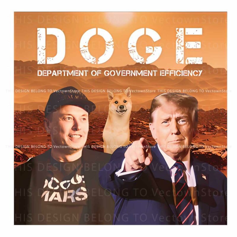 Elon Musk Trump Doge PNG Streamlining Government Efficiency