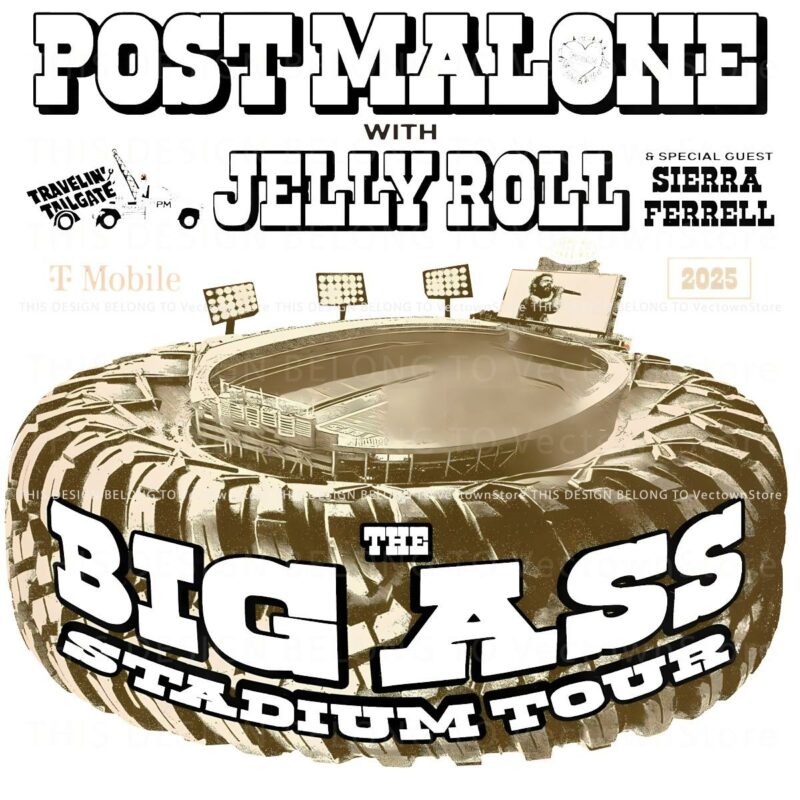 Experience Post Malone Jelly Rolls Mega PNG Concert at the Stadium