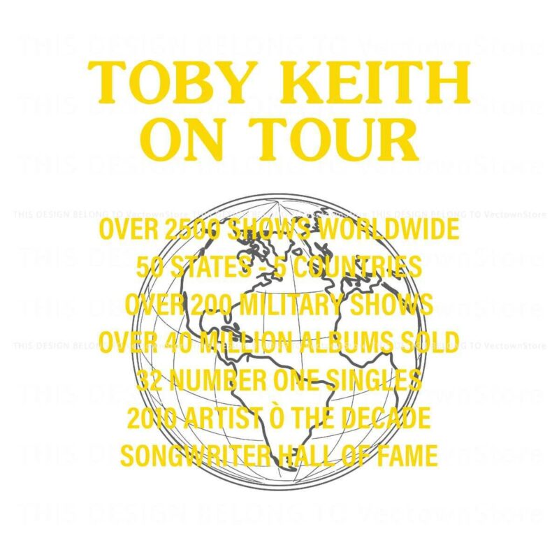 Experience the Toby Keith Money Tour Country Music SVG