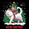 Festive Cat in Santa Hat Christmas Tree PNG Delight