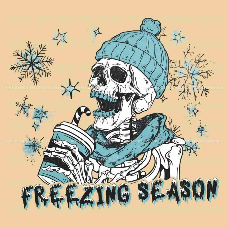 Festive Christmas Skeleton in Retro Comfort Colors SVG