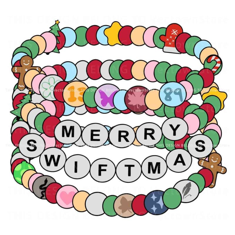 Festive Swiftmas Bracelet Christmas Album SVG by Taylor Swift