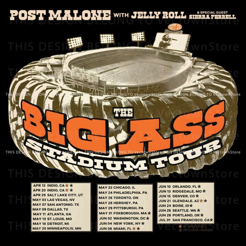 Jelly Roll Post Malones Mega Stadium Tour PNG Edition