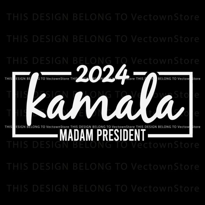 Kamala for Madam President 2024 SVG