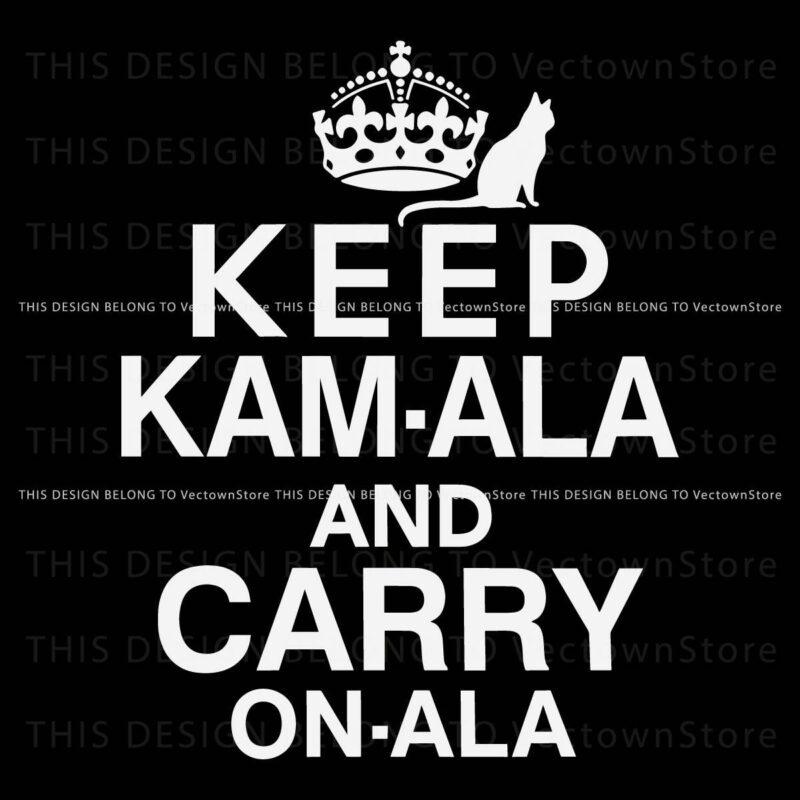 Keep Kamala And Carry Onala Crown Cat Lady SVG