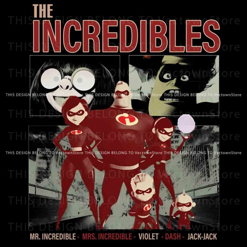 Meet the Incredibles Parr Family Edna Mode and Syndrome PNG