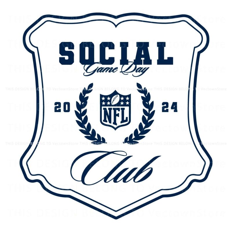 Nfl Game Day Social Club 2024 SVG