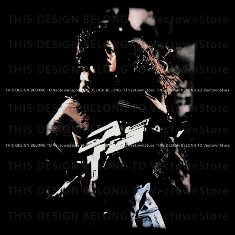 Retro 1986 Aliens Movie PNG Featuring Ellen Ripley