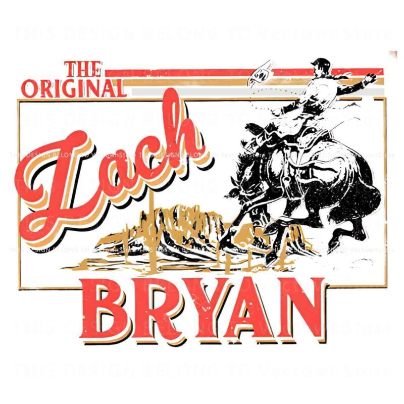 Retro 90S The Original Zach Bryant Country Music PNG