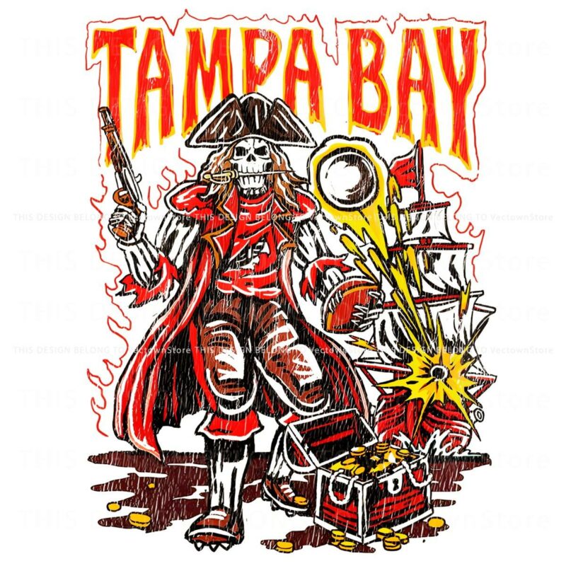 Skeleton Buccaneers of Tampa Bay Football PNG Art