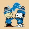 Snoopy and Charlie Brown Detroit Lions Football Logo SVG