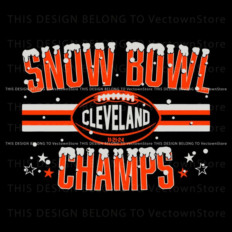 Snow Bowl Champs Cleveland Browns Football SVG