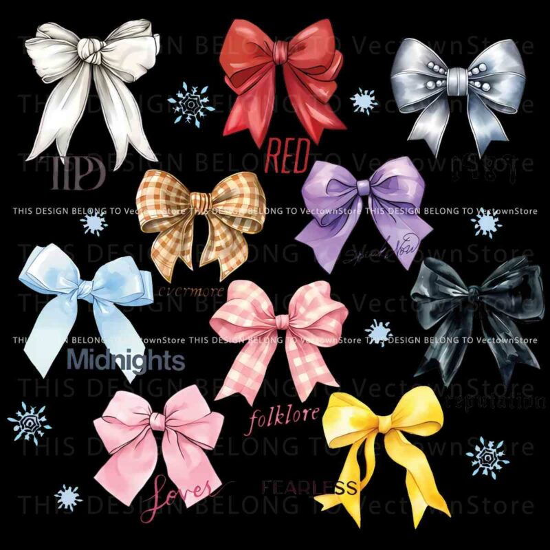 Taylor Swift Holiday Album Coquette Bow Music PNG