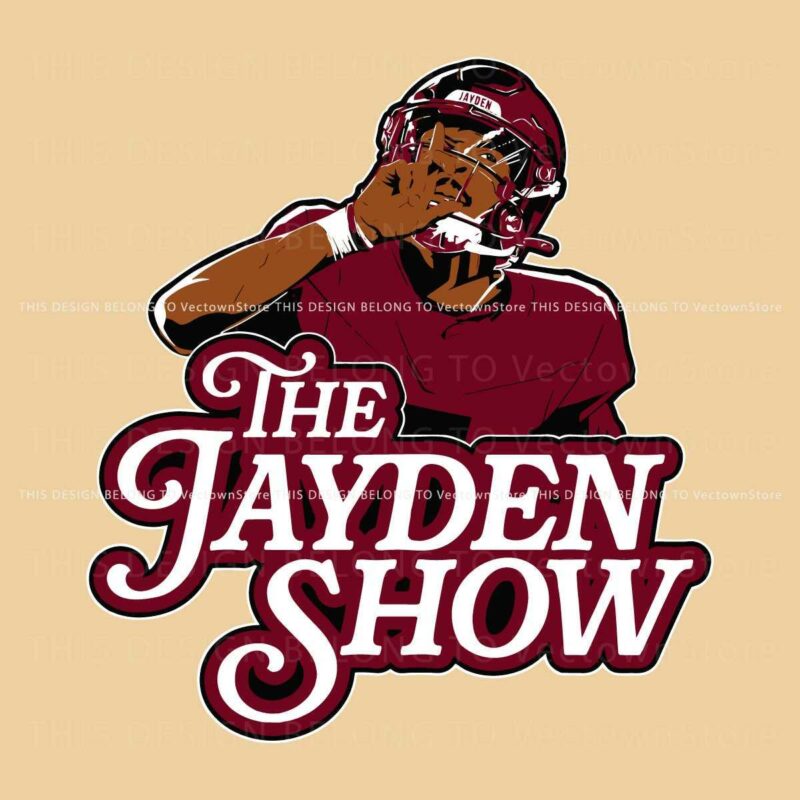 The Jayden Show Jayden Daniels Football Player SVG