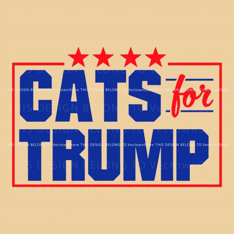 Trump 2024 Election Cat Designs in SVG