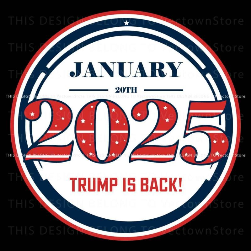 Trump 2025 January 20Th Trump Is Back SVG