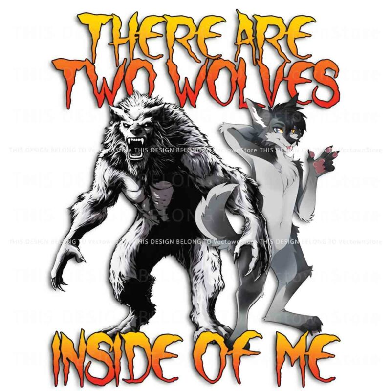 Two Wolves Within Me PNG