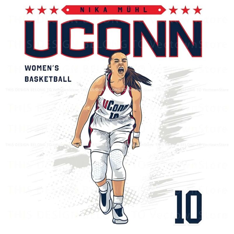 UConn Huskies 10 Nika Muhl Womens Basketball PNG Image